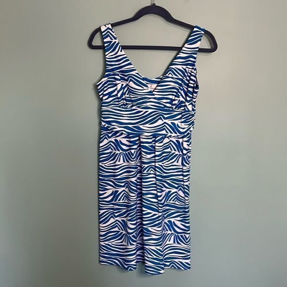 Jude Connally Blue Zebra Dress - Picture 1 of 7